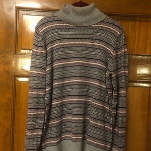 Women's Cotton/Cashmere Sweater, Turtleneck. Size Large Reg